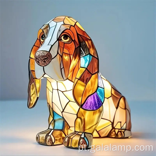 Luz noturna artística de cachorro led colorido